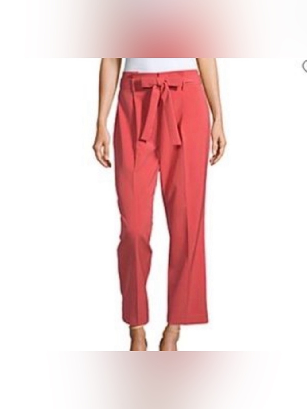 Liz Claiborne Coral Tie-Waist Straight-Leg Pants Size 18